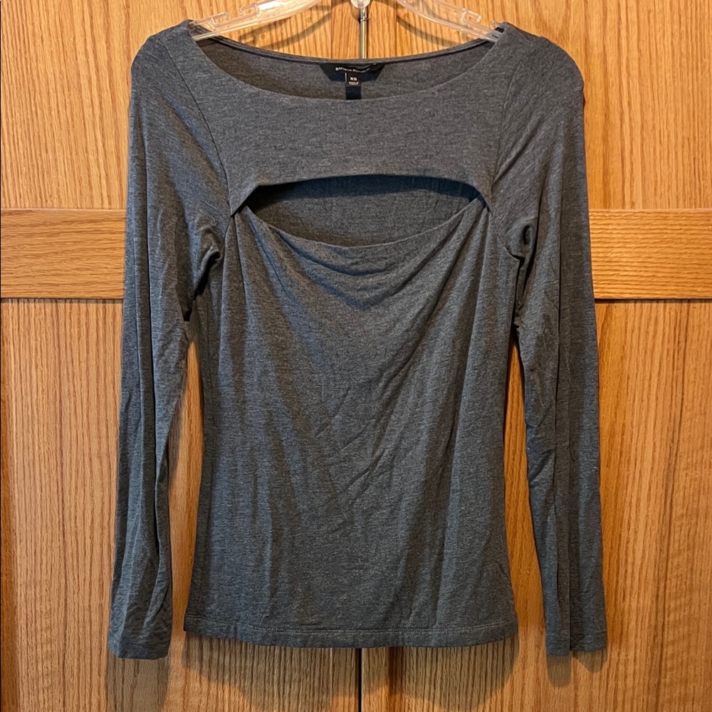 Banana Republic Gray Long Sleeve Top
